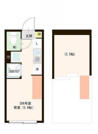 ＭＩＫＩ（206） 間取り図画像