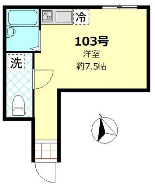 ジョポック仲六郷（103） 間取り図画像