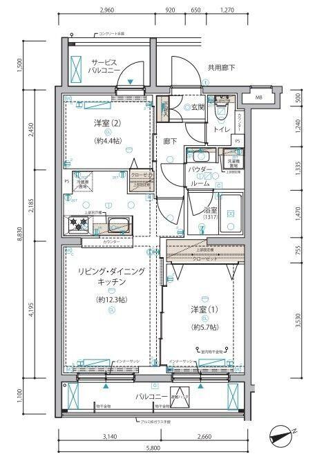 ARCOBALENO HANEDAⅡ（408） 間取り図画像
