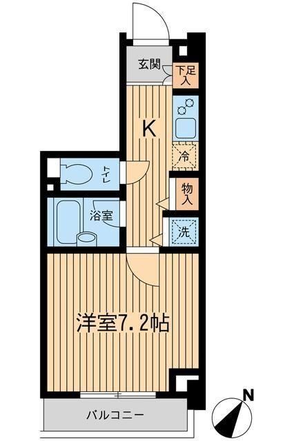 大田区仲池上マンション 間取り図画像