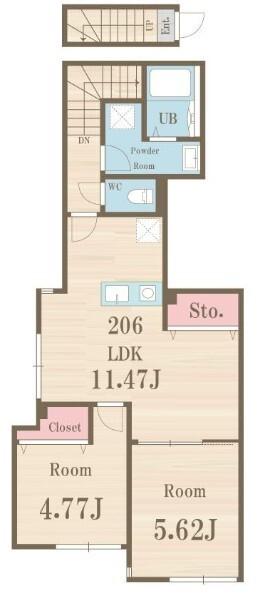 プライムガーデン池上ＷＥＳＴ（206） 間取り図画像