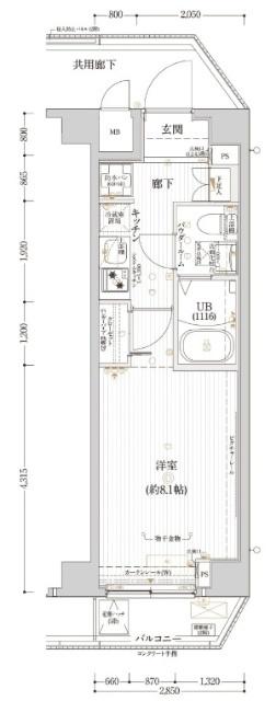 ＣＲＥＳＴ　ＴＡＰＰ羽田（404） 間取り図画像