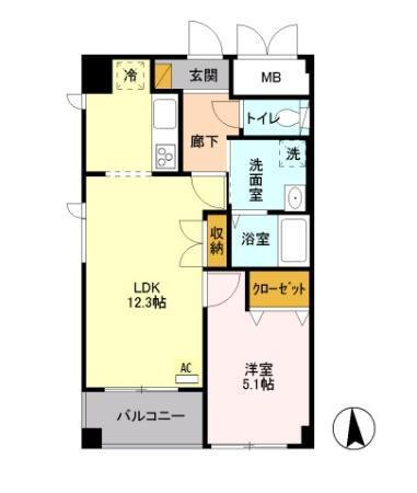 ベイコート東品川（205） 間取り図画像