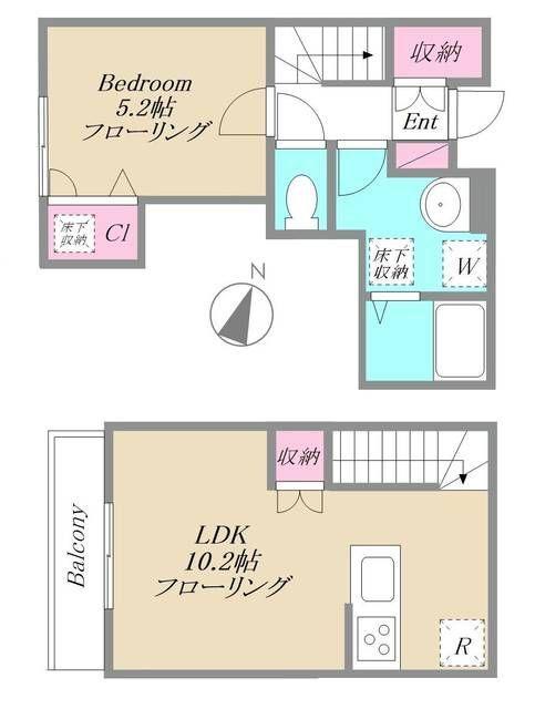 品川区西大井アパート 間取り図画像