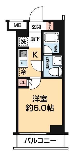 ＳＱＵＡＲＥ　ＣＩＴＹ　ＴＳＵＲＵＭＩ　ＲＩＶＥＲＳＩＤＥ（604） 間取り図画像