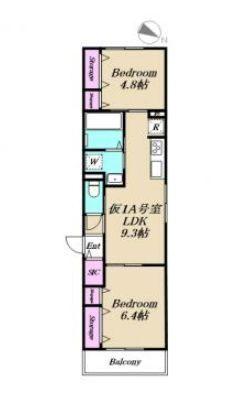 Ｐｅｃｏｒａ　Ｂｉａｎｃａ（1A） 間取り図画像