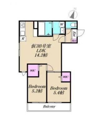 Ｐｅｃｏｒａ　Ｂｉａｎｃａ（3B） 間取り図画像