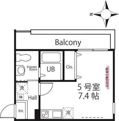 ハーミットクラブハウス川崎大師Ⅱ（205） 間取り図画像