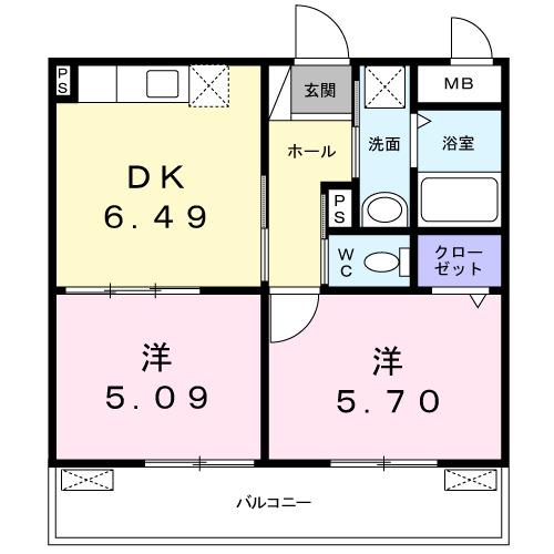 シャテーニュ　プレリー（103） 間取り図画像