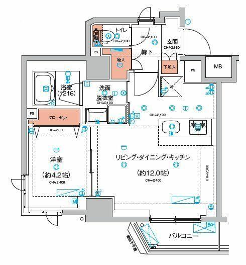 ハーモニーレジデンス東京羽田スカイブリッジ（210） 間取り図画像