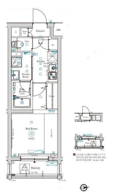 大田区西六郷マンション 間取り図画像