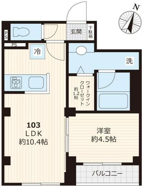 品川区東品川マンション 間取り図画像