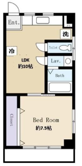 萩中マンション（301） 間取り図画像
