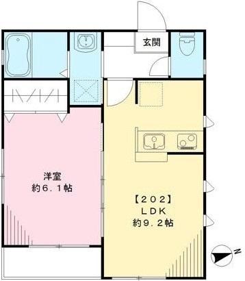 カーサルビア（202） 間取り図画像