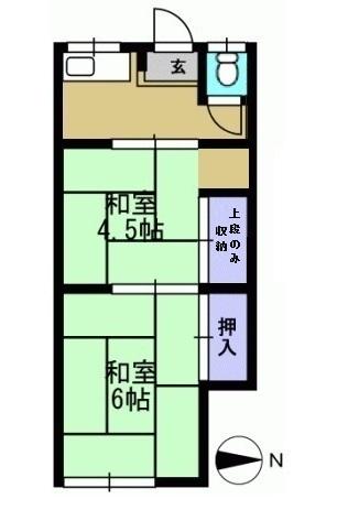 大田区西糀谷アパート 間取り図画像