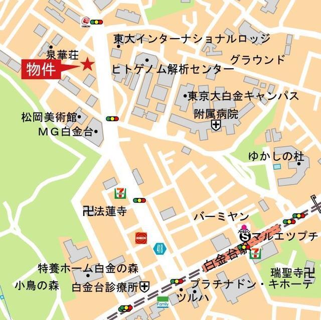Ｐｒｉｍｅ　Ａｒｔ白金台（303） 地形図・案内図