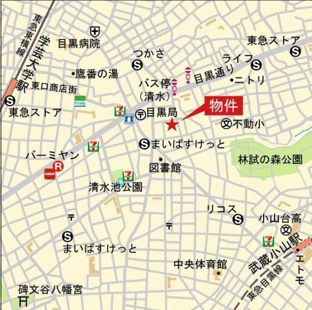 Ｃｅｄａｒ　Ｐｌａｚａ目黒本町（406） 地形図・案内図