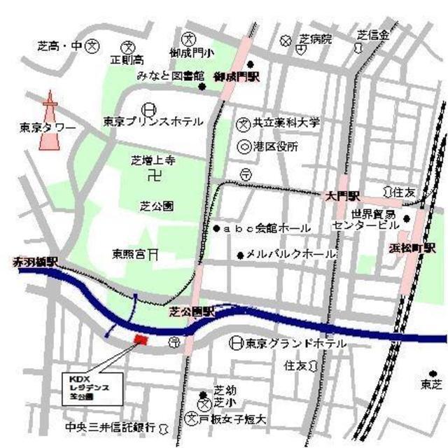 ＫＤＸレジデンス芝公園（206） 地形図・案内図