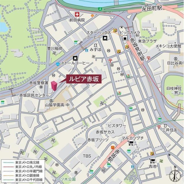 ルビア赤坂（203） 地形図・案内図