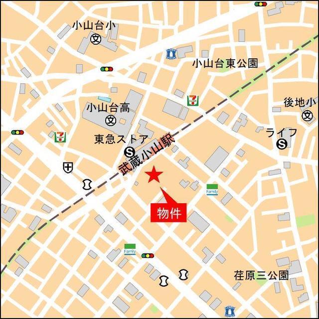 パークシティ武蔵小山　ザ　タワー（614） 地形図・案内図