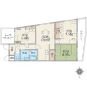 ルーフバルコニー付き3LDKのお部屋です！