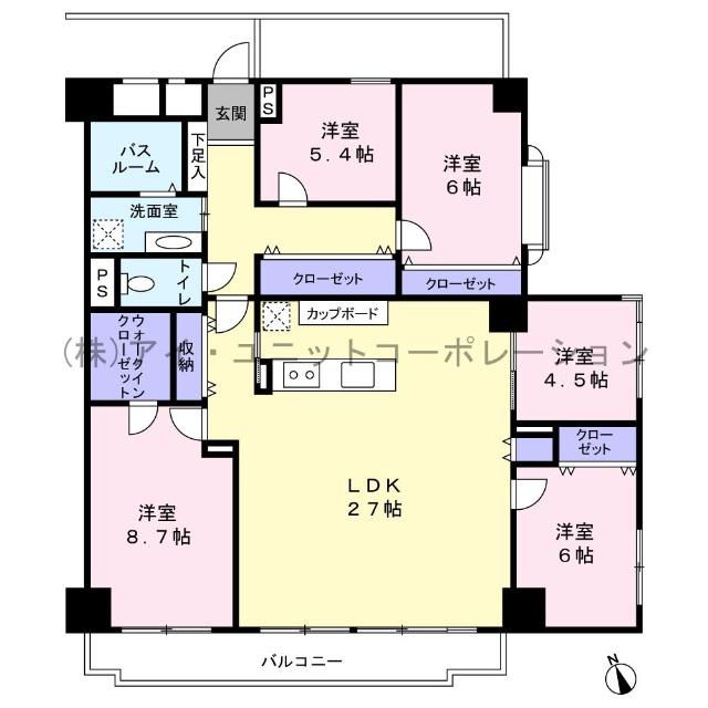 ルネ市川中山マンション 間取り図画像