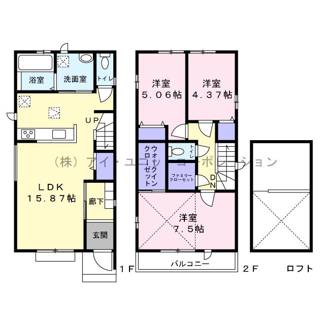 浦安市弁天4丁目　新築戸建 間取り図画像