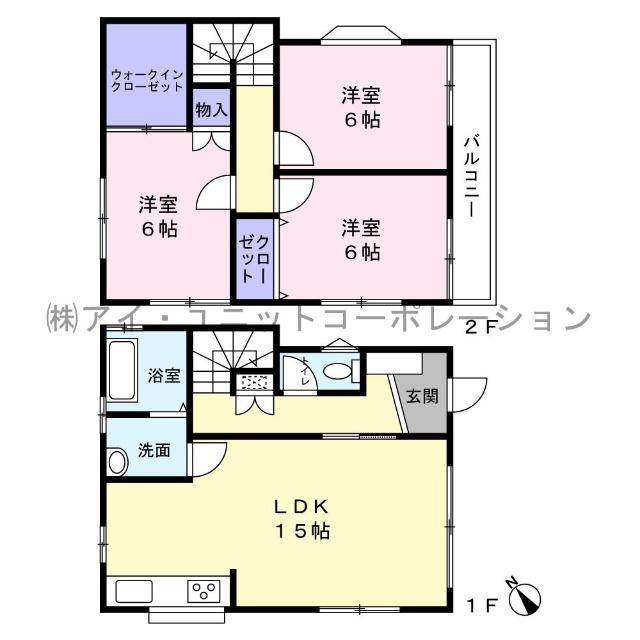 松戸市八ケ崎3丁目 中古戸建 間取り図画像