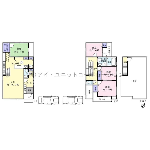 船橋市松が丘４丁目　新築戸建 間取り図画像