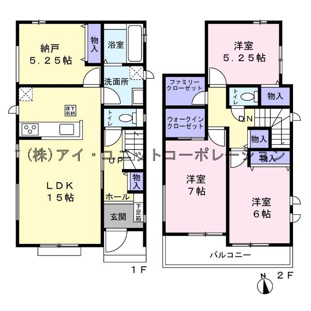 松戸市西馬橋２丁目　新築戸建 間取り図画像
