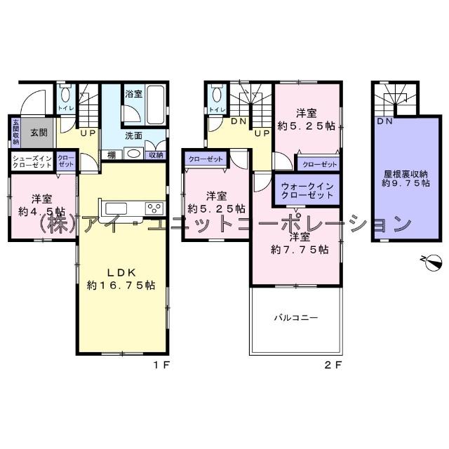 松戸市松戸 新築戸建 間取り図画像
