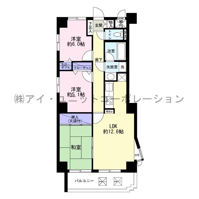 ライオンズマンション西船橋第３ 間取り図画像