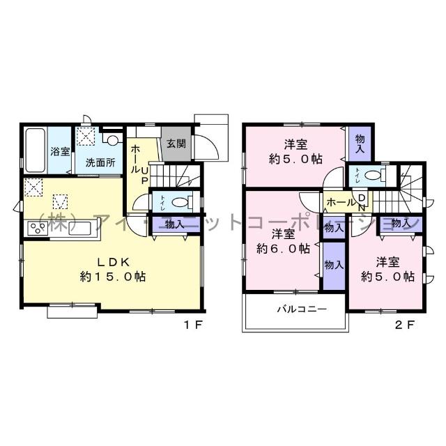 市川市大和田5丁目　新築戸建 間取り図画像