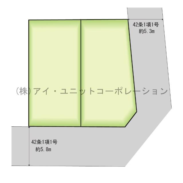 習志野市袖ケ浦４丁目　土地 区画図