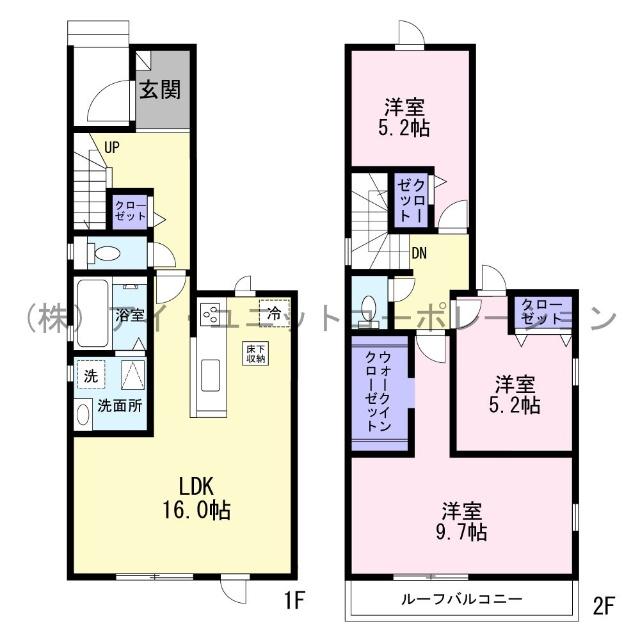 船橋市八木が谷1丁目　新築戸建 間取り図画像