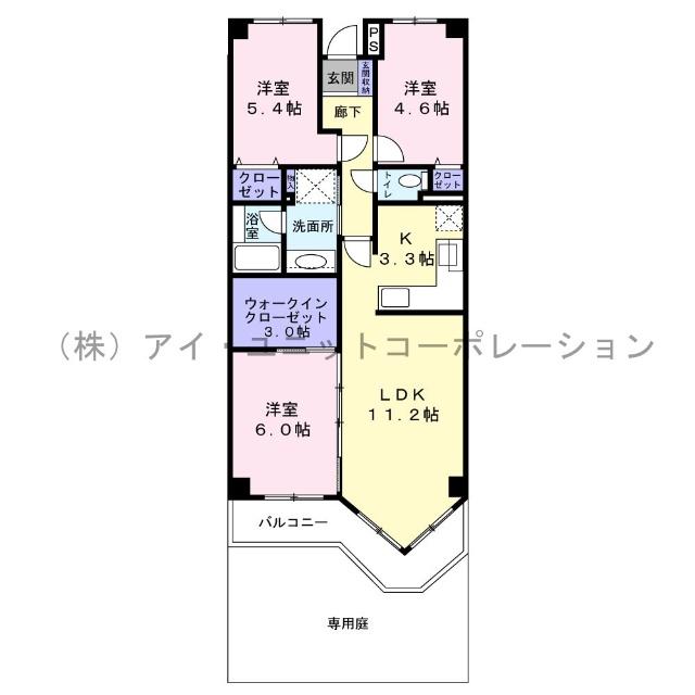 バームハイツ西葛西 間取り図画像