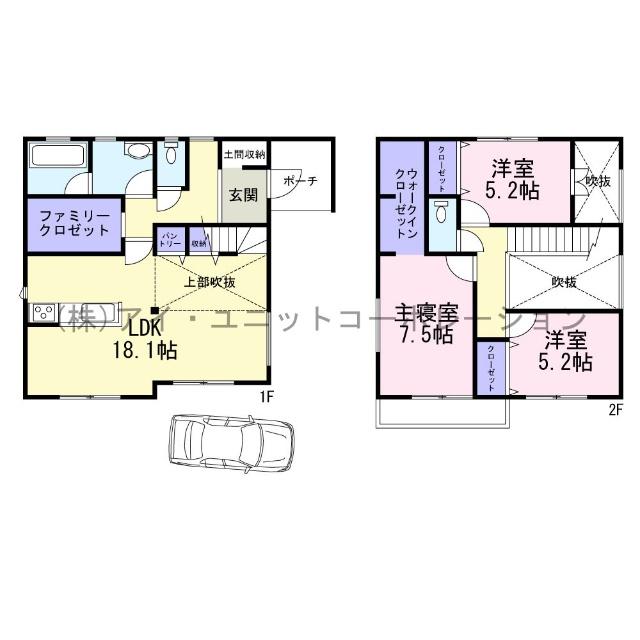 船橋市芝山６丁目　新築戸建 間取り図画像