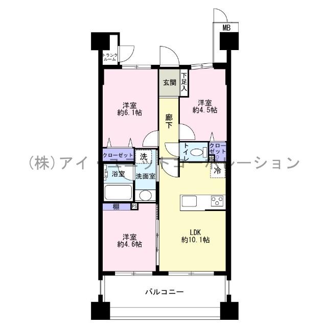ライオンズプラザ西葛西 間取り図画像
