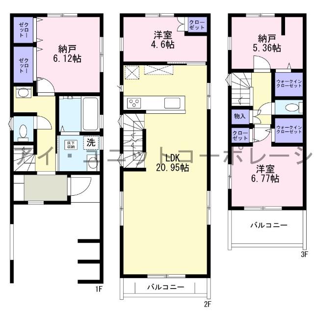 市川市香取新築戸建 間取り図画像