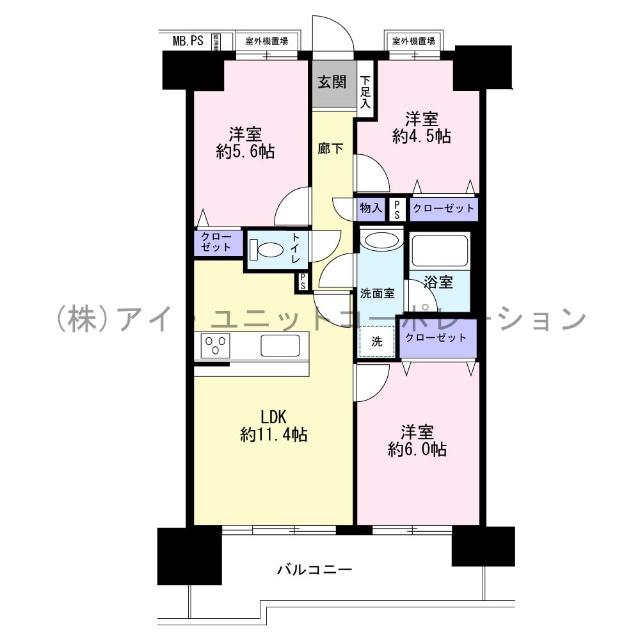 ライオンズシティ本八幡 間取り図画像