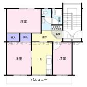高根パールハイツB棟 間取り図画像