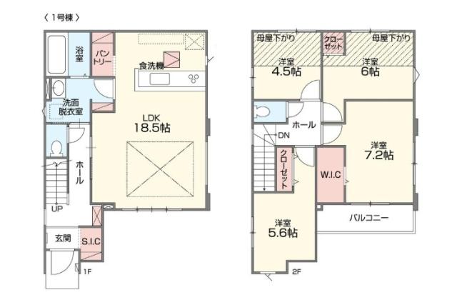 白井市冨士 新築戸建 間取り図画像
