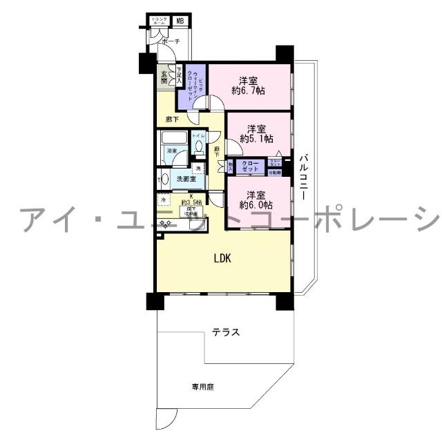 クレストフォルム市川南アクアビュー 間取り図画像