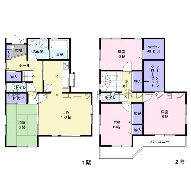 松戸市秋山　中古戸建 間取り図画像