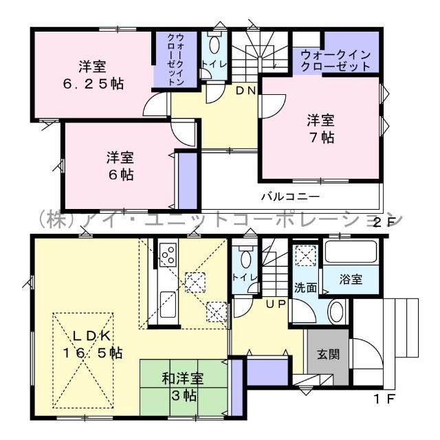 市川市南大野1丁目　新築戸建 間取り図画像