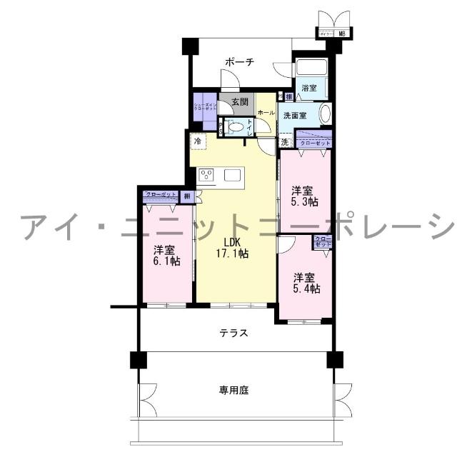 エクアス津田沼 間取り図画像