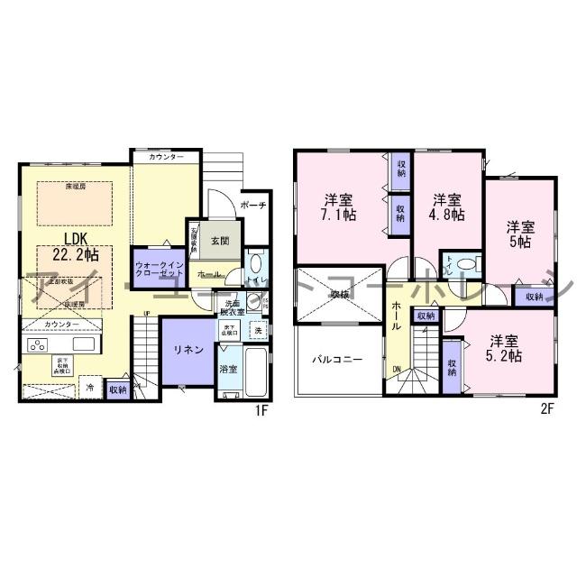 松戸市西馬橋２丁目　新築戸建 間取り図画像