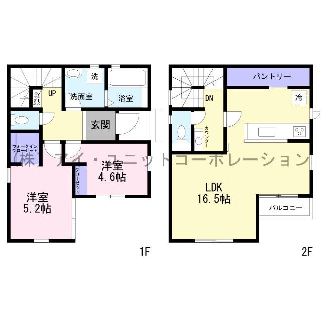 松戸市西馬橋1丁目　1期　新築戸建 間取り図画像