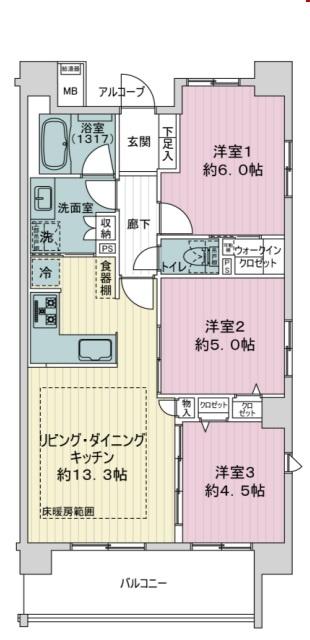 エクセレントスクエア市川行徳 間取り図画像