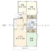 ウェルフェアグリーン原木第2　3号棟 間取り図画像